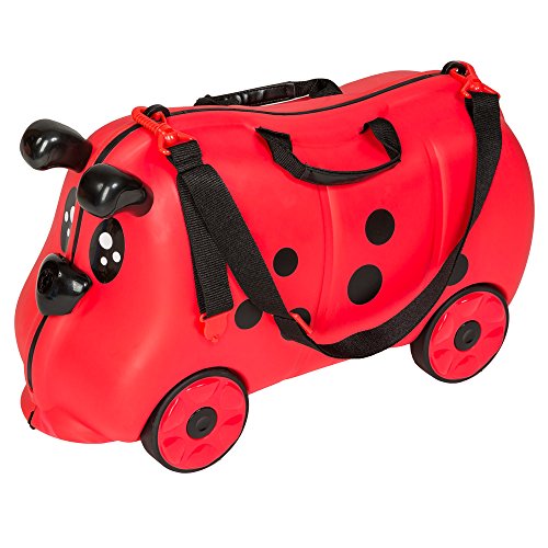 Valise à roulettes pour enfants porteur rouge