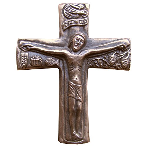 Wilde bronze croix crucifix 10 cm * 9 cm noble patine marron 4260402368405 (4260402368405)