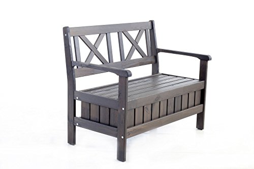 Trendy-Home24 Trendy-home24 en bois massif de banque Colour gris, Colour?: marron/gris env. 100 cm banque de cuisine en style rustique code EAN 4260405372805 