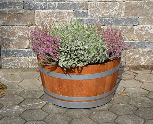 Demi tonneau de vin en bois de chêne travaillé ...