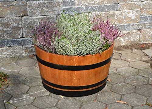 Demi tonneau de vin en bois de chêne travaillé ...