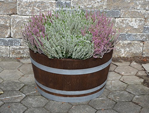 Demi tonneau de vin en bois de chêne travaillé ...