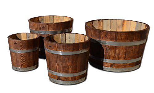 Demi tonneau de marronnier - comme bac à fleurs...