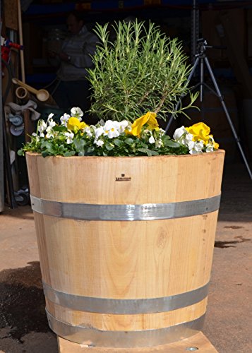 Demi tonneau de marronnier - comme bac à fleurs...