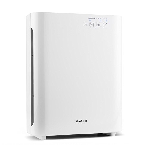 Klarstein Vita pure 2g - purificateur d'air à 5 filtres contre les allergies : préfiltre, filtre hepa, charbon actif, lumière uv et ionisateur - consommation de seulement 55w (pour les espaces de 20 à 40m², minuterie, intensité réglable) - blanc code EAN 4260414896620 