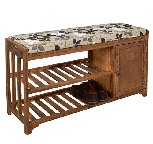 Banc de couloir étagère à chaussures style mais...