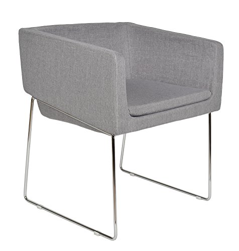 1 x chaise design classique fauteuil gris assis...