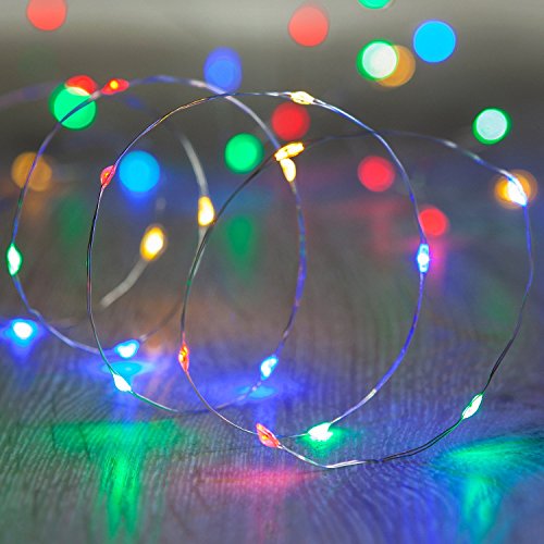Salcar Coloré led guirlande lumineuse de 10 mètres / 33 ft 100 diodes à l'intérieur du fil de cuivre micro pour les fêtes de noël party decorating (rgb) 4260424898577 (4260424898577)