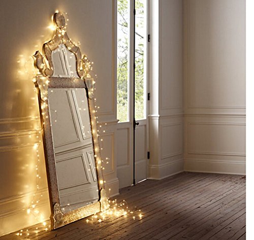 Salcar Coloré led guirlande lumineuse de 10 mètres / 33 ft 100 diodes à l'intérieur du fil de cuivre micro pour les fêtes de noël party decorating (blanc chaud) 4260424898584 (4260424898584)