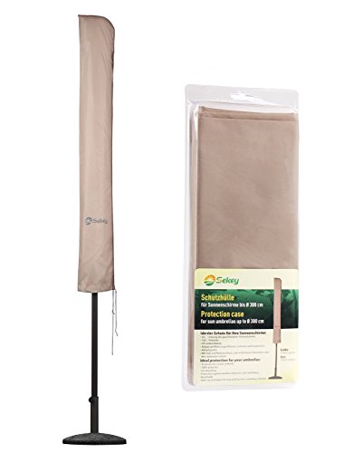 Housse de protection pour ø 300 cm parasol , 100% polyester, taupe 4260424915687 Sekey Housse de protection pour ø 300 cm parasol , 100% polyester, taupe 4260424915687 Sekey