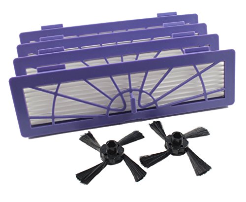 Paquet avec 2 brosses latérale et 4 filtres hau...