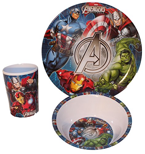 Avengers kinderservice avec assiette, bol et go...