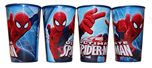 Lot de 4 gobelets motif avengers spiderman