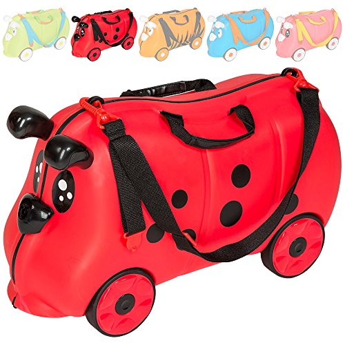 Valise à roulettes pour enfants porteur - diver...