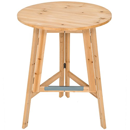 Table haute de bar restaurant jardin en bois ma...