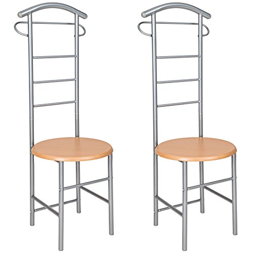 2x valet de chambre métallique valet de nuit bo...