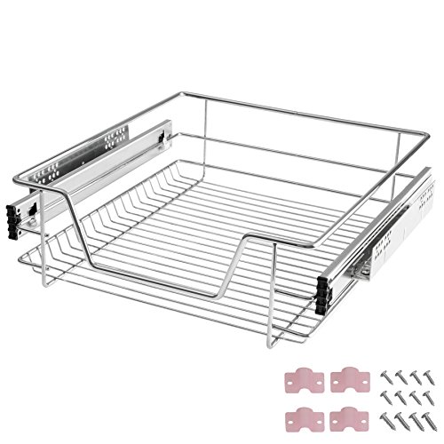 Panier de rangement coulissant en inox pour pla...