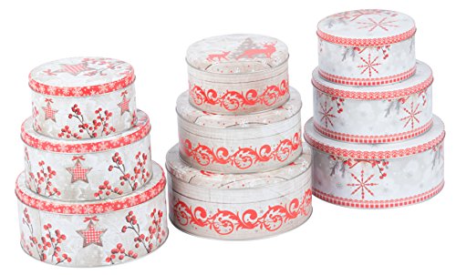 DKB Boîtes de biscuits pâtisseries Boîte métall...