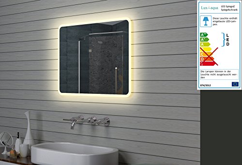 Lux de Aqua Design Miroir mural Miroir lumineux LED Salle de Bain Miroir 80 x 60 cm 4260452235559 Lux-aqua