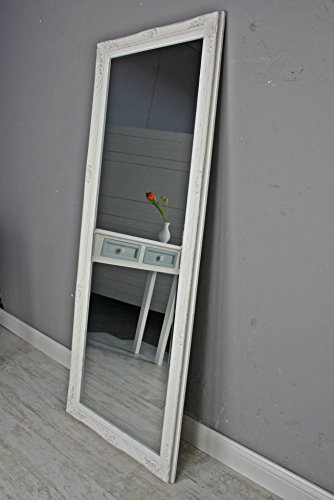 Miroir miroir mural baroque Blanc vieilli patin...