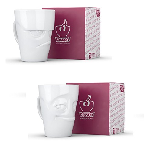 Lot de 2 tasses amusantes 1 tasse au visage bou...
