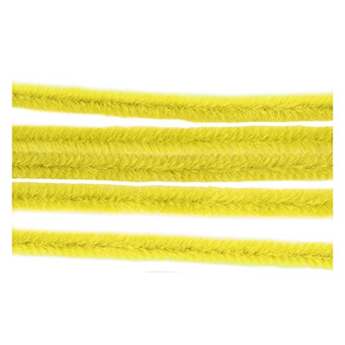 Fil chenille - fil cure pipe Jaune Ø 6mm - 50cm...