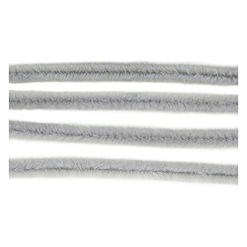 Fil chenille - fil cure pipe Gris Ø 6mm - 30cm ...