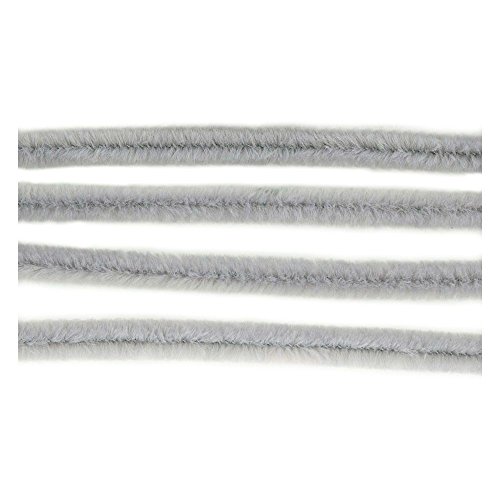 Fil chenille - fil cure pipe Gris Ø 9mm - 30cm ...