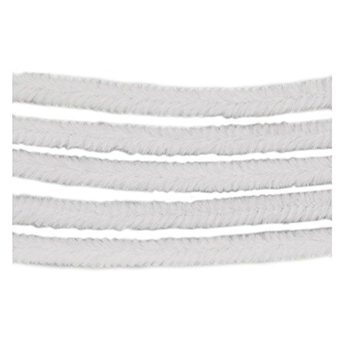 Fil chenille - fil cure pipe Blanc Ø 9mm - 30cm...