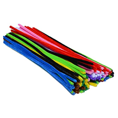 25 Fils chenilles Ø 15mm - 30cm, couleurs assor...