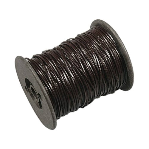 50m Cordon cuir rond Ø 2mm - brun - idéal pour ...