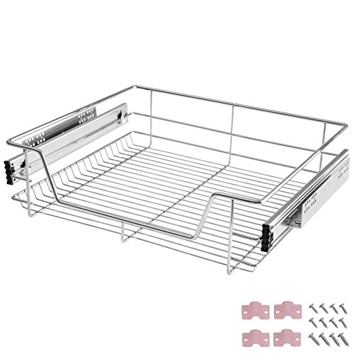 Panier de rangement coulissant en inox pour pla...