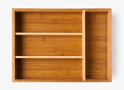 UH Choice Range Couvert Range Couverts Bac à couverts Cutlery Tray organizers organiseur de tiroir en bambou, Innenmaße 23,5 cm x 33,5 cm , Außenmaße 25 cm x 35 cm code EAN 4260476380839 