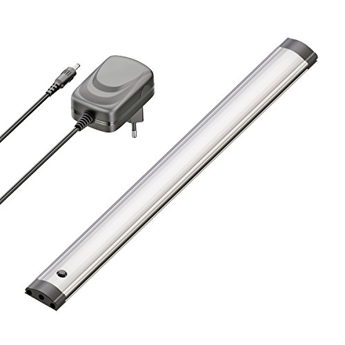 ledscom Led luminaire sous meuble sabik avec bloc d'alimentation, plat, mate, 30cm, 210lm, blanche-chaude code EAN 4260483051326 