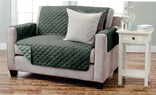 Brandsseller Protège Fauteuil, et jeté de fauteuil rembourré Protection de fauteuil double face, Housse de Canapé - Fauteuil matelassé avec accoudoirs et trois poches - Couleurs?: Anthracite/gris clair, marron/beige, noir/anthracite, Microfibre, Anthrazit/Hellgrau, 2-Sitzer Sofa code EAN 4260485368323 