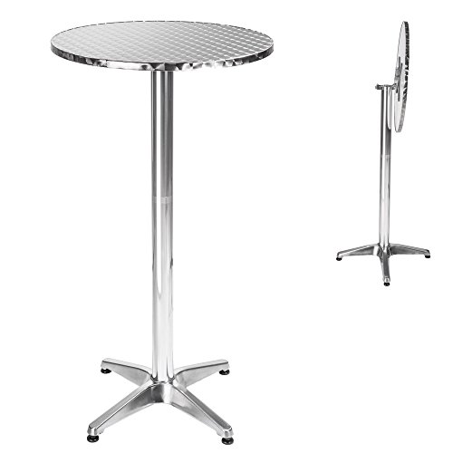 Table haute de bar rabattable aluminium hauteur...