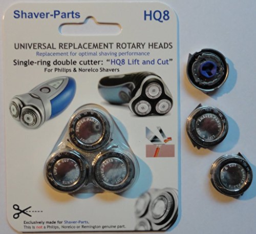 Shaver parts Adapté aux Philips/Norelco-Philishave HQ8 "LIFT & CUT" Têtes de rasage pour rasoirs. code EAN 4313042685835 