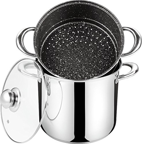 Haussmann Héritage® 3 piéces couscoussiers inox revétement facon pierre tous feux dont induction hm-0840 (4l/18cm) code EAN 4442064103666 