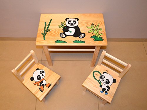 KML Groupe de sièges pour chambre d'enfant table + 2 chaises enfant pin bois Artisanat. certifié. 4500000559820 (4500000559820)