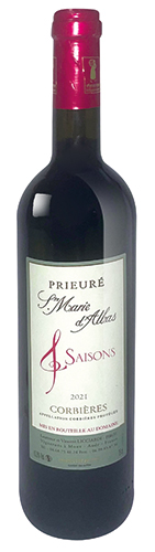 PRIEURÉ SAINTE MARIE D’ALBAS AOC CORBIÈRES LES 4 SAISONS ROUGE 2021 code EAN 4500185 