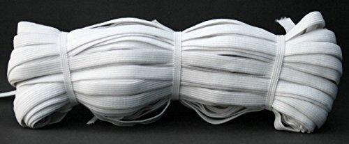 Elastique Plat / Ruban 50 Mètre Elastique Plat / Ruban 10 mm large - Blanc code EAN 4545454546552 