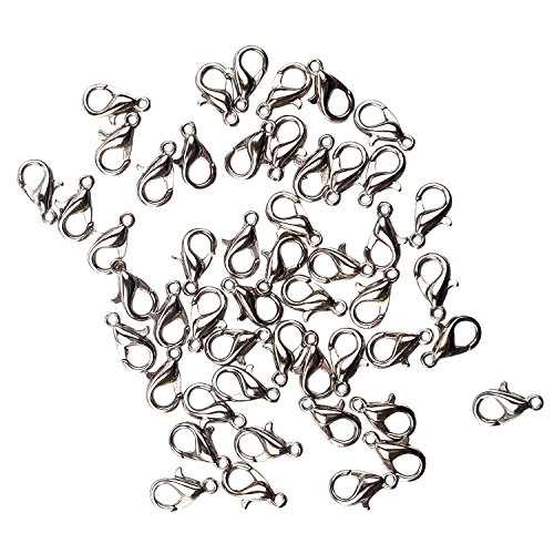 Lot 50 Fermoirs mousquetons 10X5 mm argenté