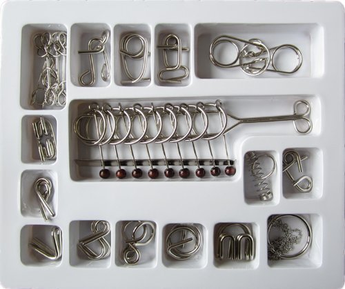 16 sets Chinese ring puzzle ring steel intellec...