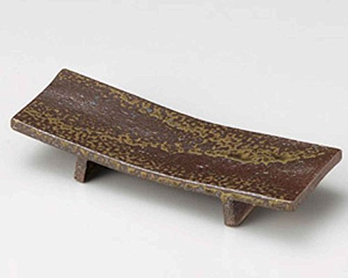 Bizen Manaita 22.5cm Grand Plateau Brown Cerami...