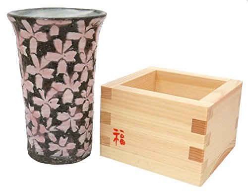 Arita Yaki Kokutoh Flower Red 6.6cm Tasse a Sak...