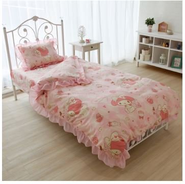 SANRIO My Melody volume ruffle duvet cover, she...
