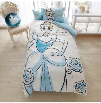Disney Cinderella duvet covers, sheets, pillow case three-piece set single code EAN 4573397630595 