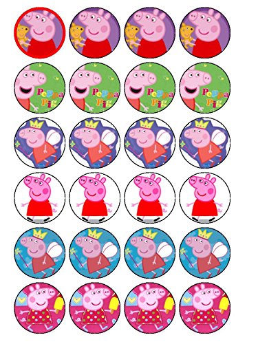 Peppa Pig Lot de 24 décorations de cupcakes#2