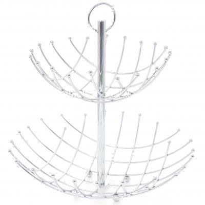 Générique Grande Corbeille Coupe à Fruits - Deux étages - Métal chromé code EAN 4591884411519 