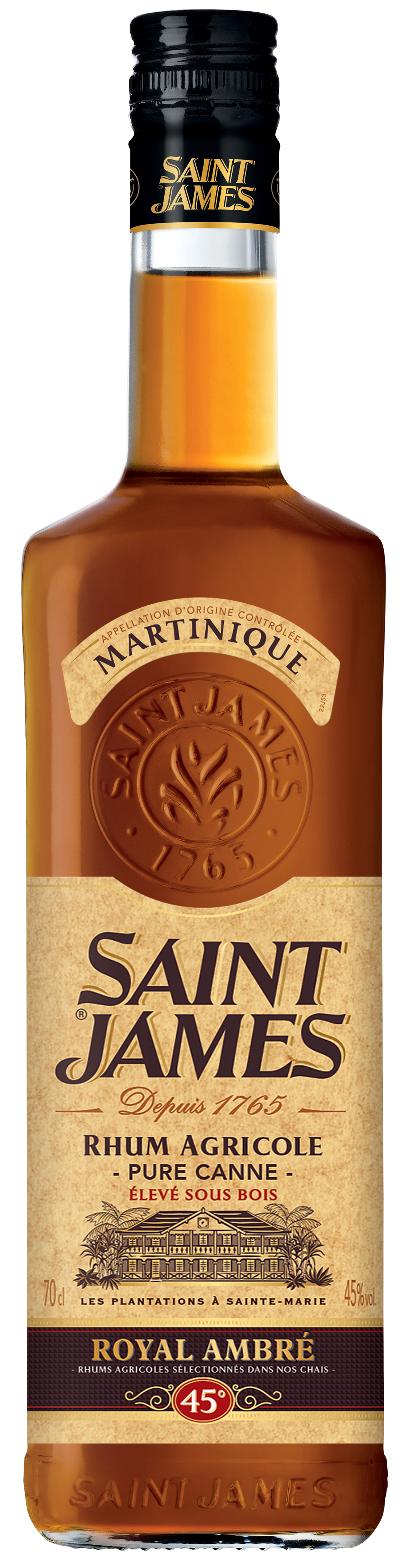 RHUM AGRICOLE DE LA MARTINIQUE AMBRÉ